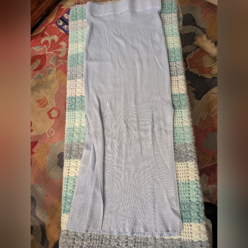NWT Sincerely Jules‎ Baby Blue Ribbed Kit Skirt Size Medium